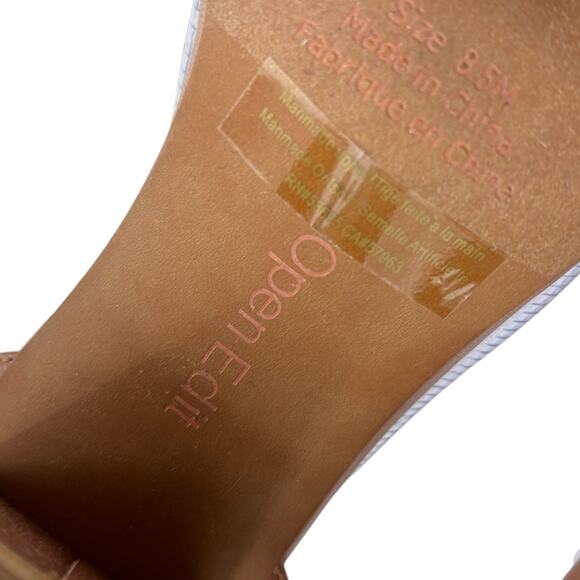 Open Edit Tan Mocha Clarissa Chain Block Heeled Sandals - Picture 11 of 11